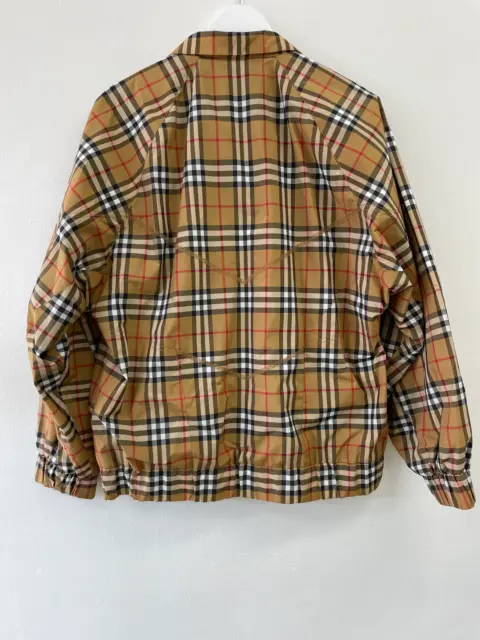 Burberry Topstitch Detail Vintage Check Harrington Jacket Size L 3