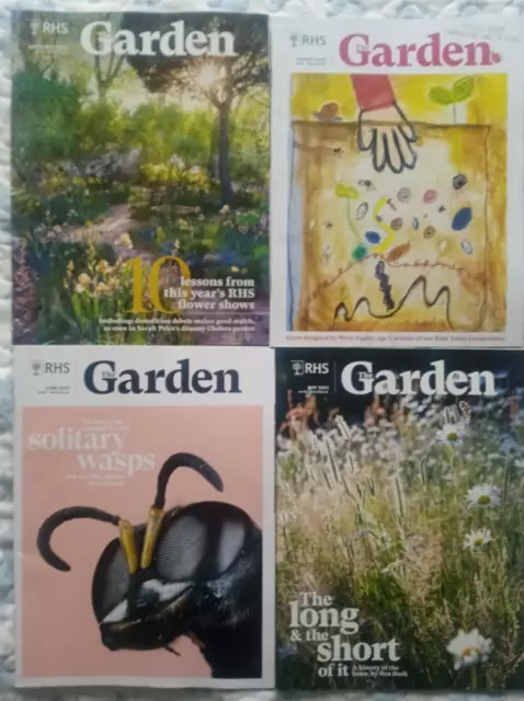 4 x RHS THE GARDEN MAGAZINE JOB LOT 2023 may,june,aug,sept,bundle