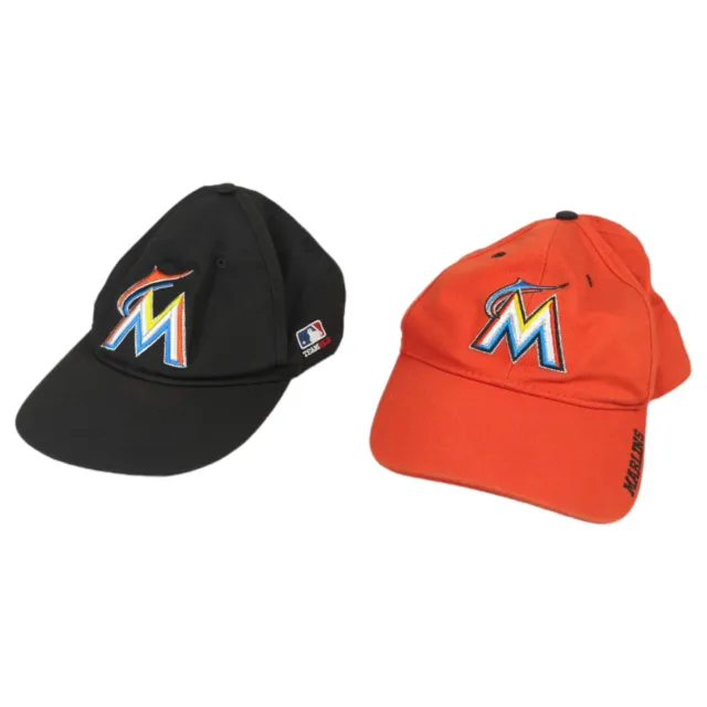 2 Miami Florida Marlins Hats Baseball Cap 1 Youth OC Sports & 1 Adult 47 Brand