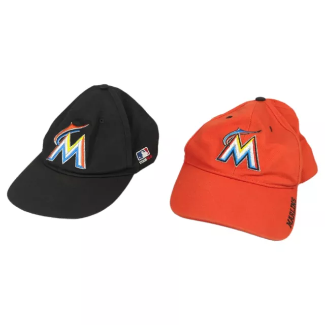 2 Miami Florida Marlins Hats Baseball Cap 1 Youth OC Sports & 1 Adult 47 Brand
