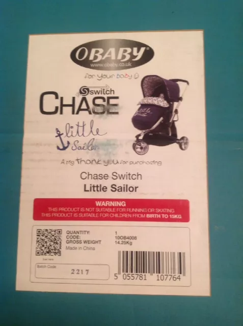 Obaby chase pushchair shop