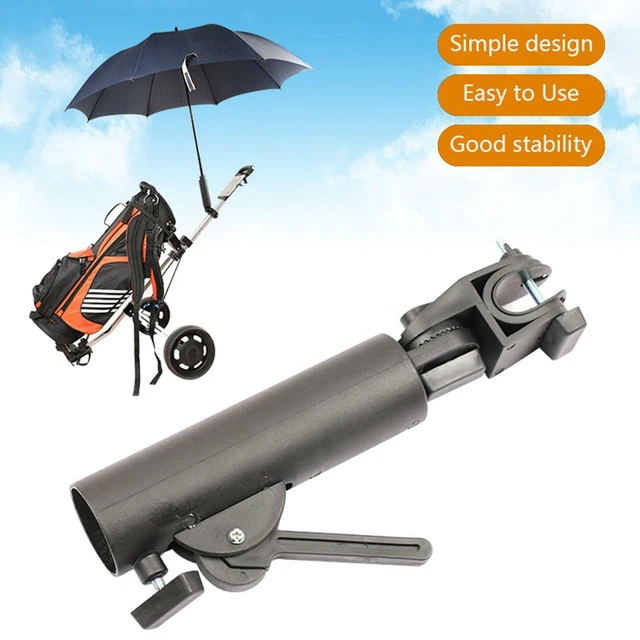 Golf Cart Umbrella Holder Double Lock Connector Stand for Trolley Baby Pram