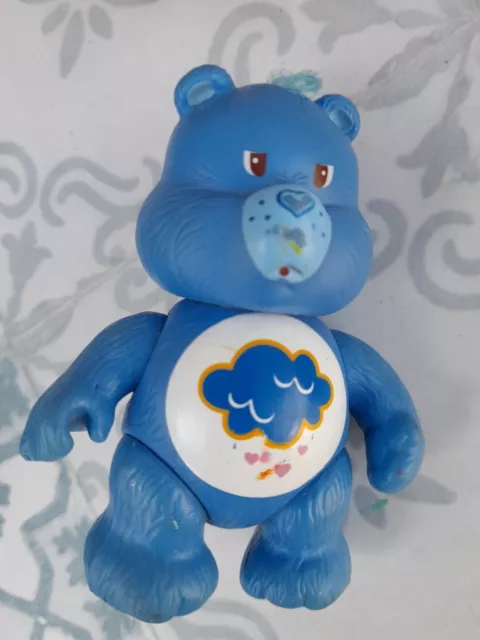 Vintage Care Bears Poseable Vinyl Figures 1983 Toys Grumpy Blue