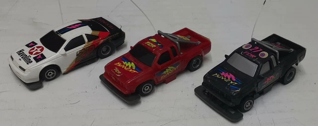 Three Slot Cars Tyco 2 Nissan Bandits 1 Havoline NASCAR Made In Malaysia