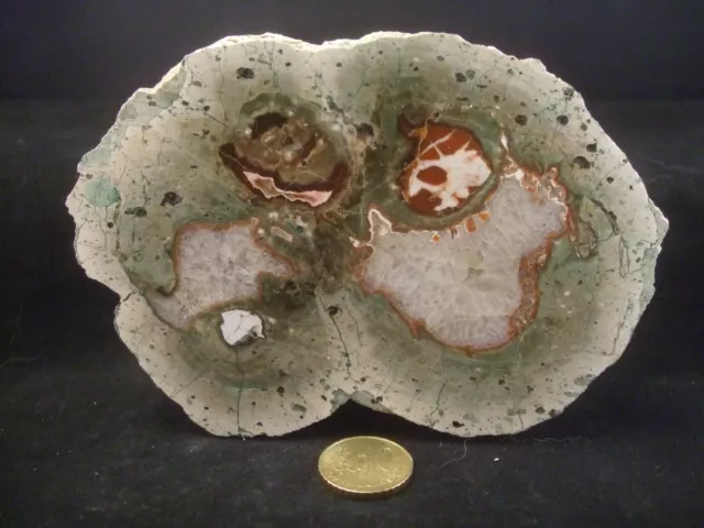 Quarz Achat Chalcedon Geode Thüringen/Nesselhof 528 Gr. Schneekopfkugel-Geoden