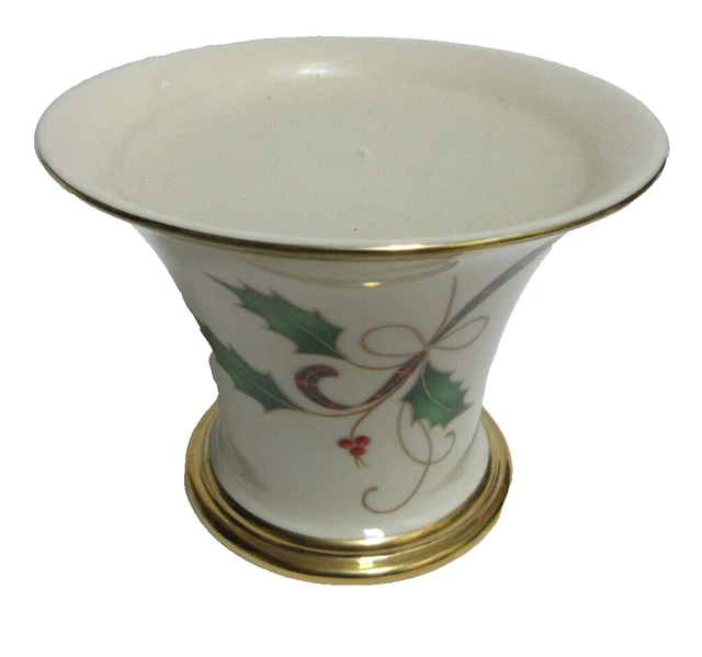 Lenox HOLIDAY NOUVEAU Votive White CANDLE/Nut Dish/Candy Dish 3.5" Tall  NEW