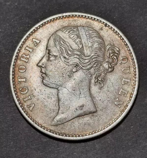 Moneda de rupia de plata India/Reina Victoria 1840 - leyenda dividida