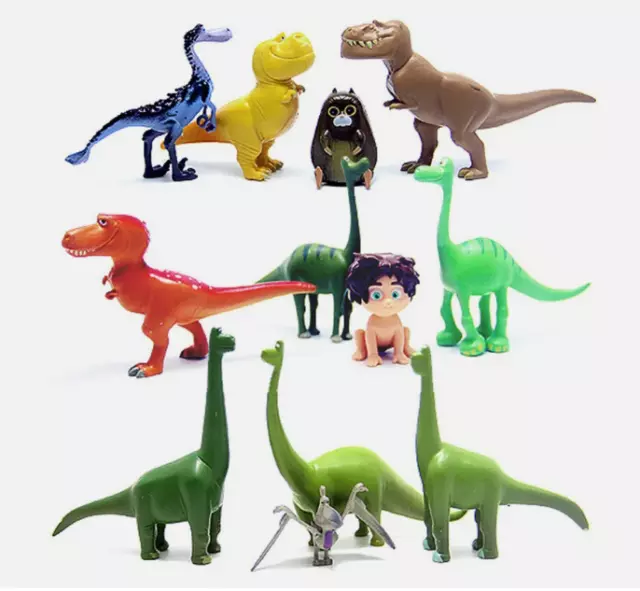 12 PCS Movie The Good Dinosaur Animal Action Figures Doll Kids Boy Girl Toy Gift