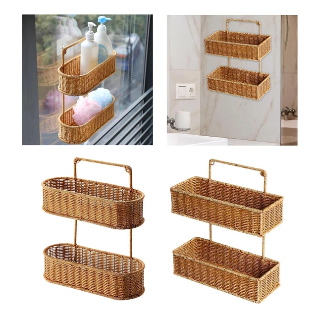 2 Panier de Rangement Mural Élégant : Organisation Pratique avec Style