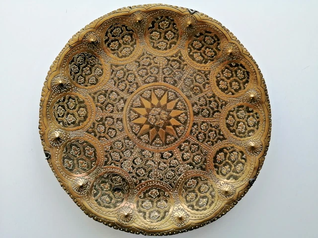 Plateau marocain ancien en cuivre