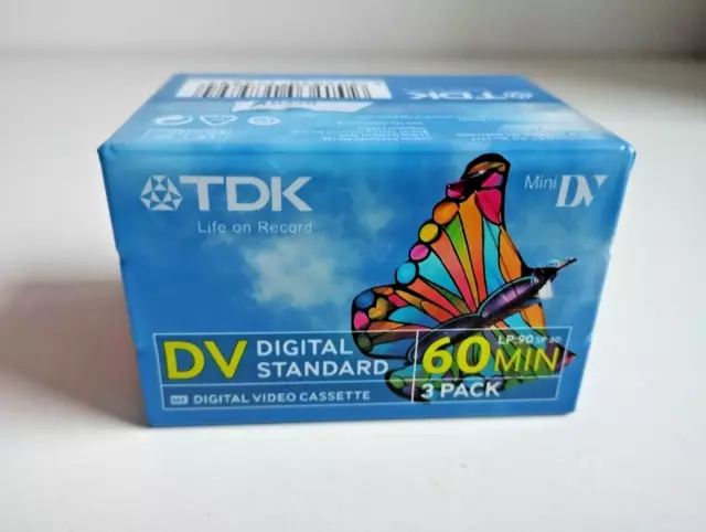 3 Cassettes TDK MINI Mini DV Video Tape 60MIN