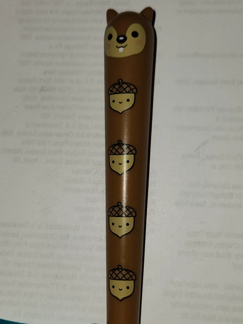 New Cute Cartoon Squirrel Fine Point Ballpoint Blue Ink Pen for Students