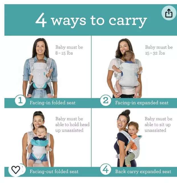 Infantino Flip 4-in-1 Light & Airy Convertible Carrier