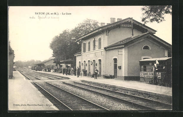 CPA Bayon, la Gare