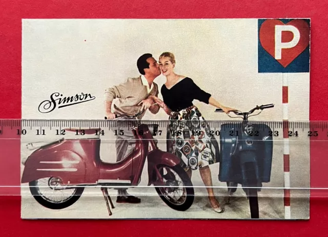DDR Reklame Prospekt Faltblatt 1960 SIMSON Kleinroller KR 50 ( F22001