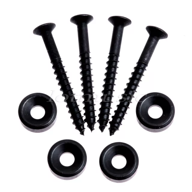 10sets Bushings Ferrules for Neck Mounting With Screws Black 3