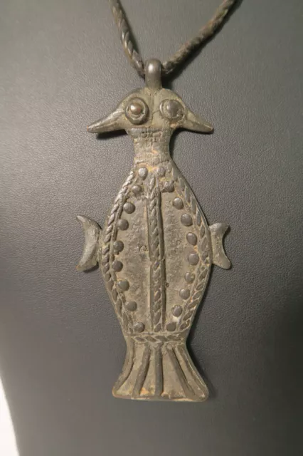 Amulett Guin Gan Schmuckanhänger Vögel FB80 Brass Bronzes Pendant birds oiseaux