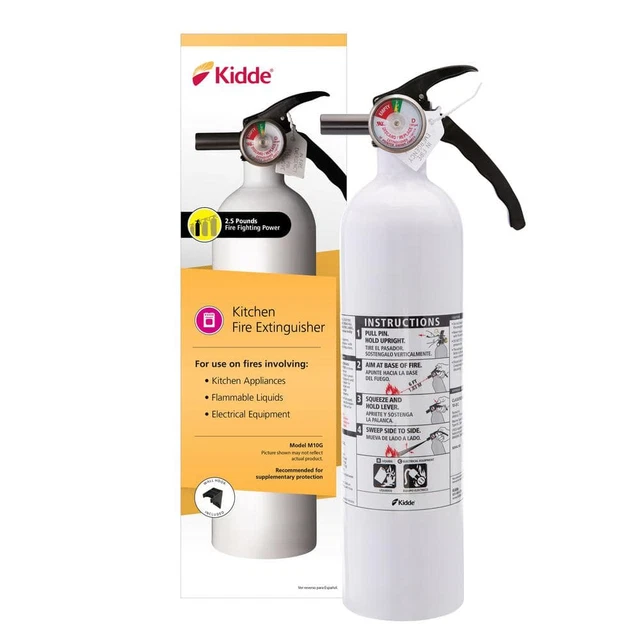 Kitchen Fire Extinguisher with Easy Mount Bracket, 10 B:C, Dry Chemical, One-Tim