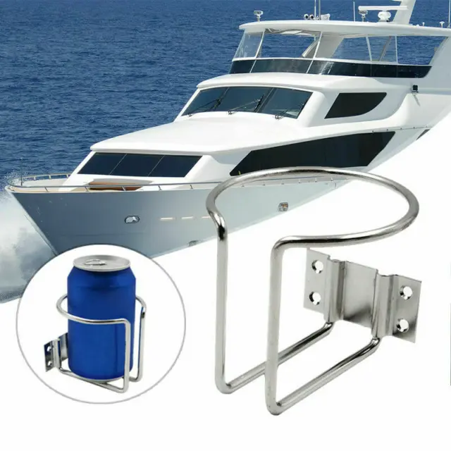 Schwarz & Silber Becherhalter Edelstahl Getränkehalter Einstellbarer  Faltbarer Becherhalter für Marine / Boot / Yacht / LKW / Wohnmobil
