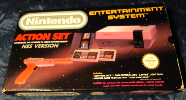 Nes Round System NINTENDO ENTERTAINMENT SYSTEM NES Action Set Console in scatola 2 ...