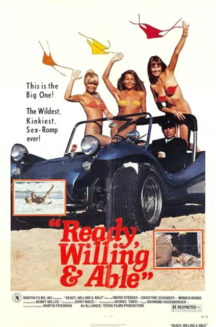 35mm trailer READY, WILLING & ABLE ('71) - sexploitation German - RED BAND