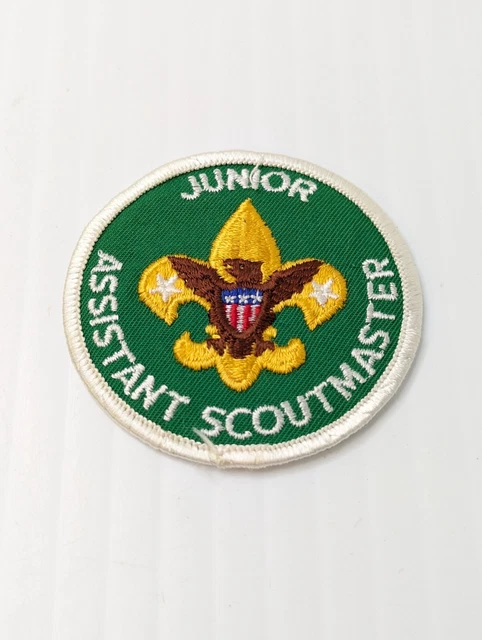 1970s/1980s Junior Assistant Scoutmaster JASM BSA Boy Scout Patch Wax Back