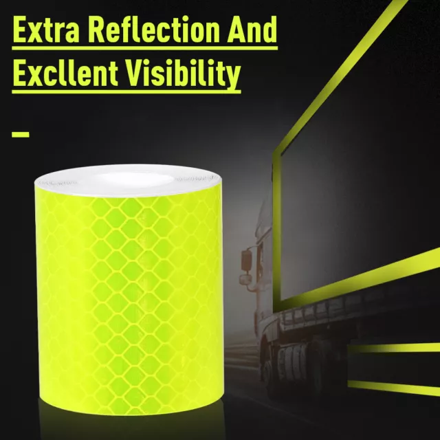 Car Truck Reflective Safety Warning Conspicuity Roll Tape Film Sticker Decal 3pc