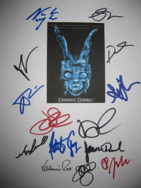 Donnie Darko Signed Movie Script X14 Swayze Gyllenhaal Duval Tisdale reprint