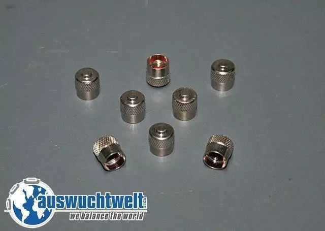 Acier Cache-Soupape Long 9mm Bouchon Anti-poussière Nickelé 100 St