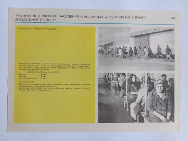 Soviet Poster Stalker Nuclear War Chernobyl Radiation Protection Vintage USSR 68