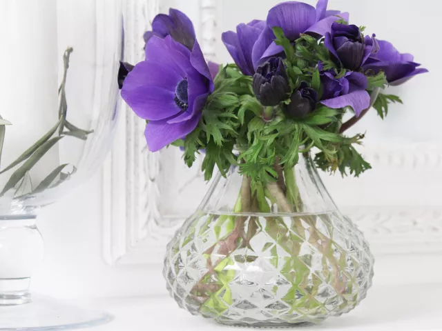 Flower Antique French Glass Bud Vase Holder Wedding Vintage Party Home Valentine