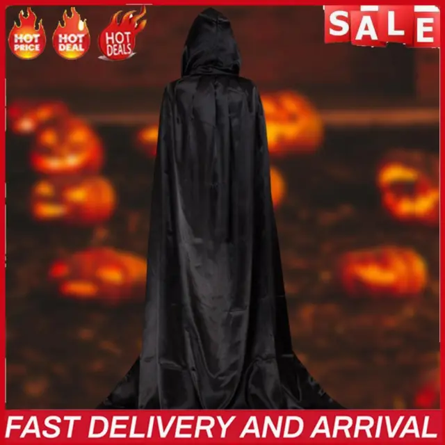 Halloween Medieval Cape Cosplay Costume Witch Grim Reaper for Kids Adult Party