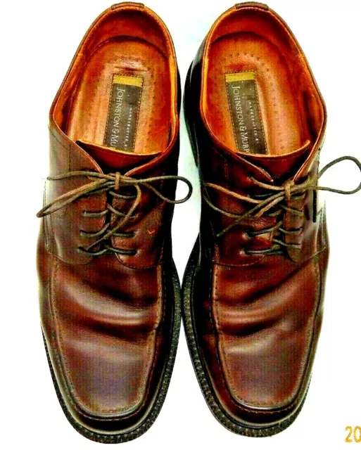 Johnston & Murphy Mens Oxford Dress Shoes Dark Brown Size 10M