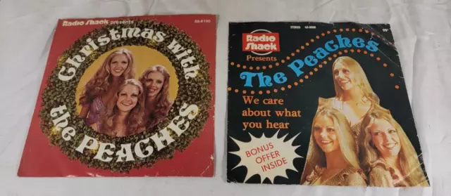 Lot of 2 1974 Radio Shack The Peaches 45 rpm record We Care About What You Hear