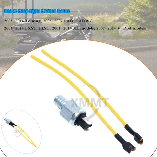Hydraulic Brake Stop Light Switch Cable For Harley Sportster Street Glide FLHX