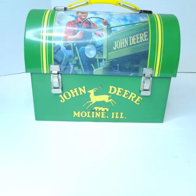 VTG JOHN DEERE MINI LUNCHBOX TOOLBOX Treasure box. The Tin box Company. RARE