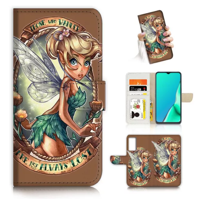 ( For Oppo A57 / A57S ) Wallet Flip Case Cover AJ24600 Tinker Bell