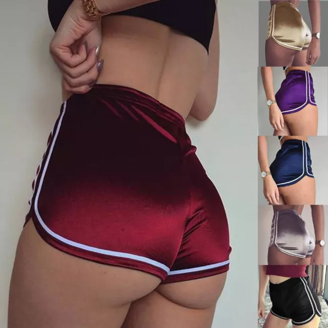 Summer Pants Women Sports Shorts Gym Workout Waistband Skinny Yoga Short S-XL