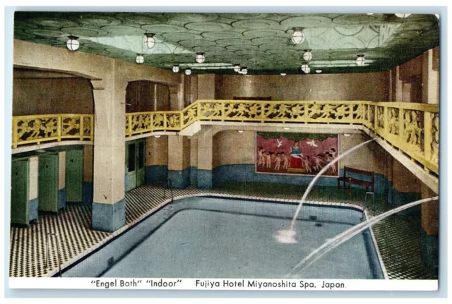 c1950's Engel Bath Indoor Miyanoshita Spa Fujiya Hotel Japan Postcard