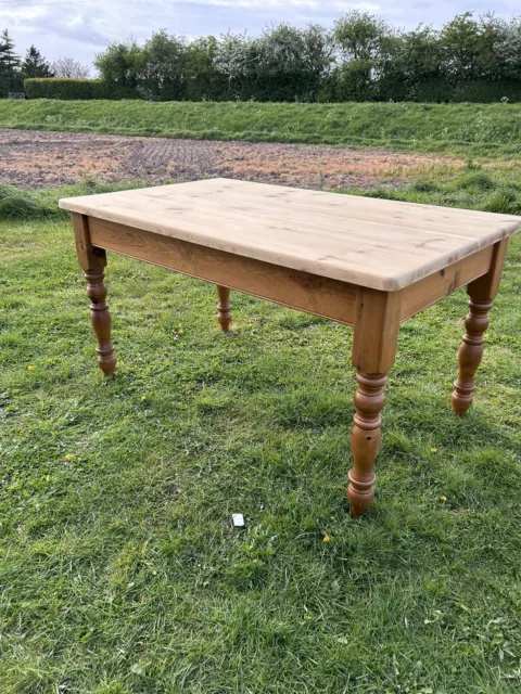 Solid Pine Farmhouse Kitchen Dining Table