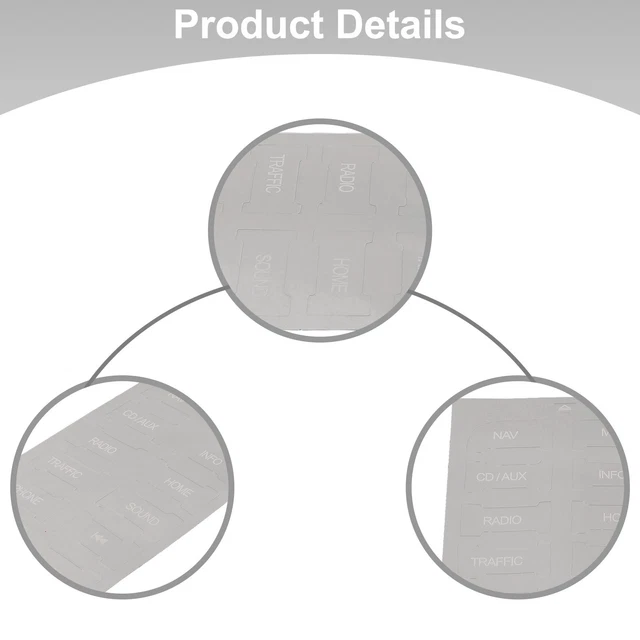 ENSEMBLE D'AUTOCOLLANTS DE Réparation Bouton Noir Et Blanc Pour Climatisation A EUR 6,48