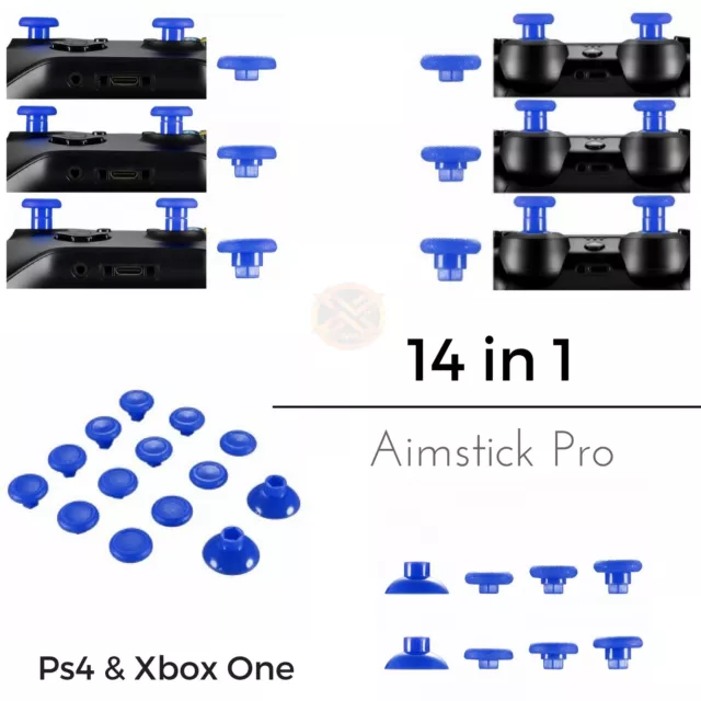 PS4 PLAYSTATION 4+ Xbox One Interchangeable Thumbsticks / Hauteur Réglable Haut