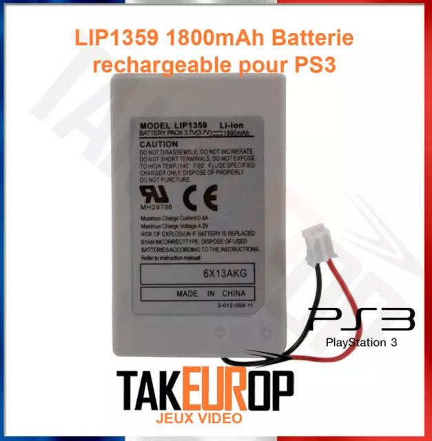 Batterie 1800mAh 3.7v Li-ion pour manette PS3 - Sony Controller Replacement