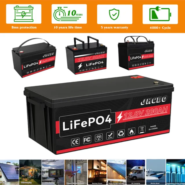 LiTime LiFePO4 Akku 12V 100Ah Lithium Batterie 4000+ BMS für Solar Solaranlage