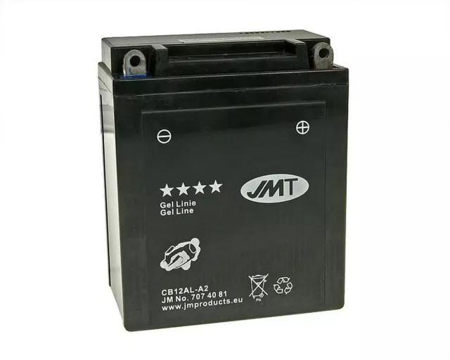 Batterie JMT GEL YB12AL-A2 12V 12 AH LxBxH 136 x 82x 162 Roller Quad Motorrad