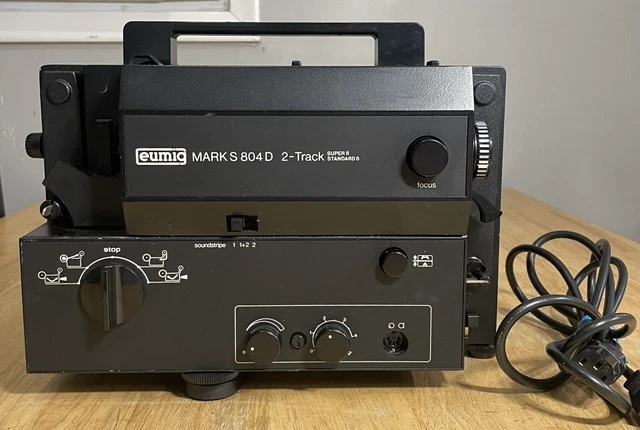 Vintage Eumig Mark S 804D 8 MM 2 Track Projector Super 8 - FOR PARTS NOT WORKING