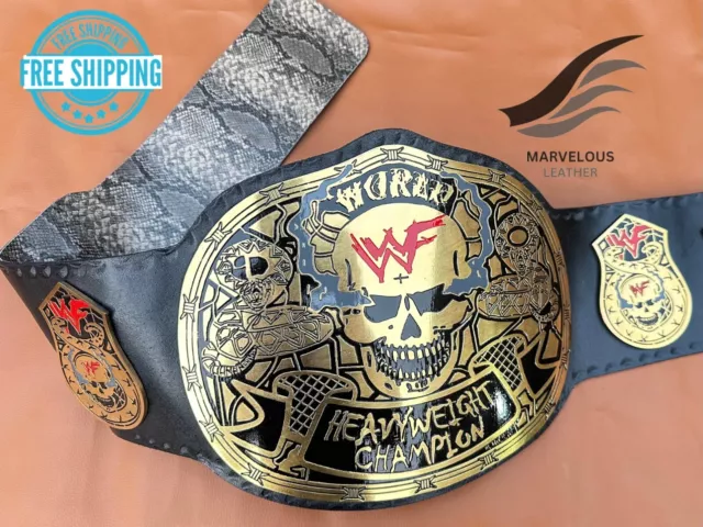 SMOKING SKULL SNAKE SKIN WORLD Wrestling CHAMPIONSHIP TITLE Replica Belt 4MM