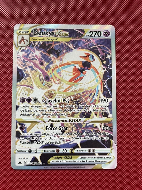 Carte Pokémon Deoxys Vstar Alternative GG46/GG70 Zenith Supreme FR Neuf