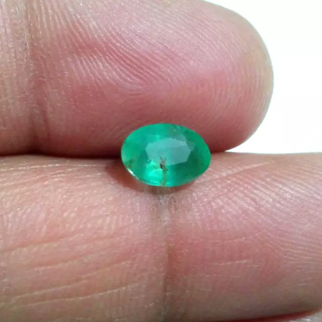 Fabulous Zambian Emerald Oval 1.35 Crt AAA+ Amazing Green Faceted Loose Gemstone