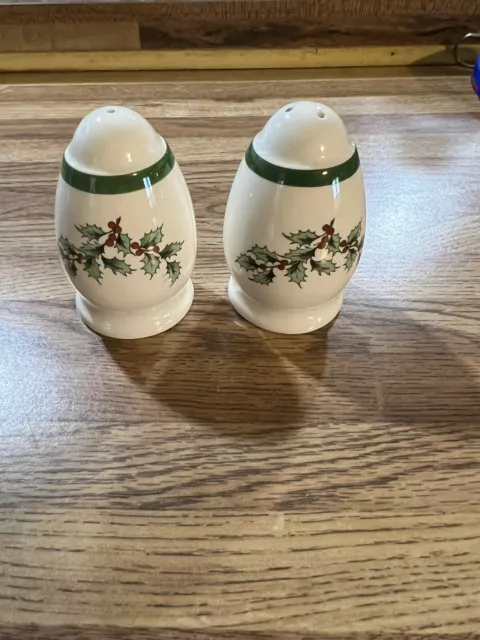 Vintage Spode Christmas Tree Salt & Pepper Shakers Set  Made In England